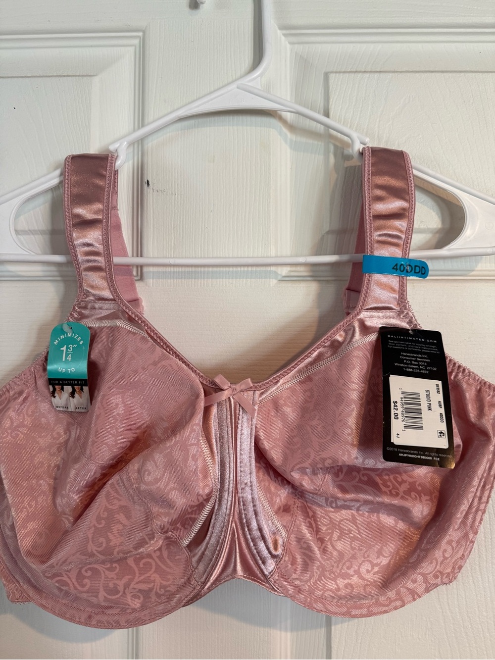 Bali Women's Full Coverage Minimizer Bra in Dusty Rose